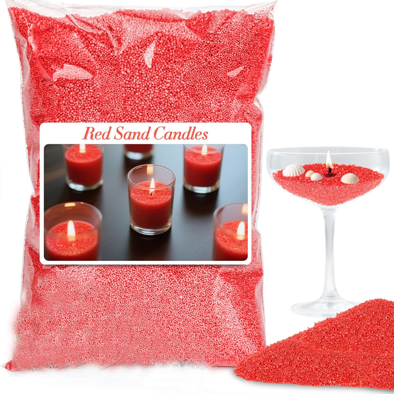 Candle Supplies Kit - 100G Green White Red Sand Pearled