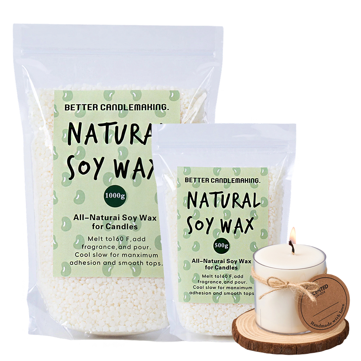 500g/1000g Natural Soy Wax DIY - đánh giá và giá Candle Making Supplies Usa