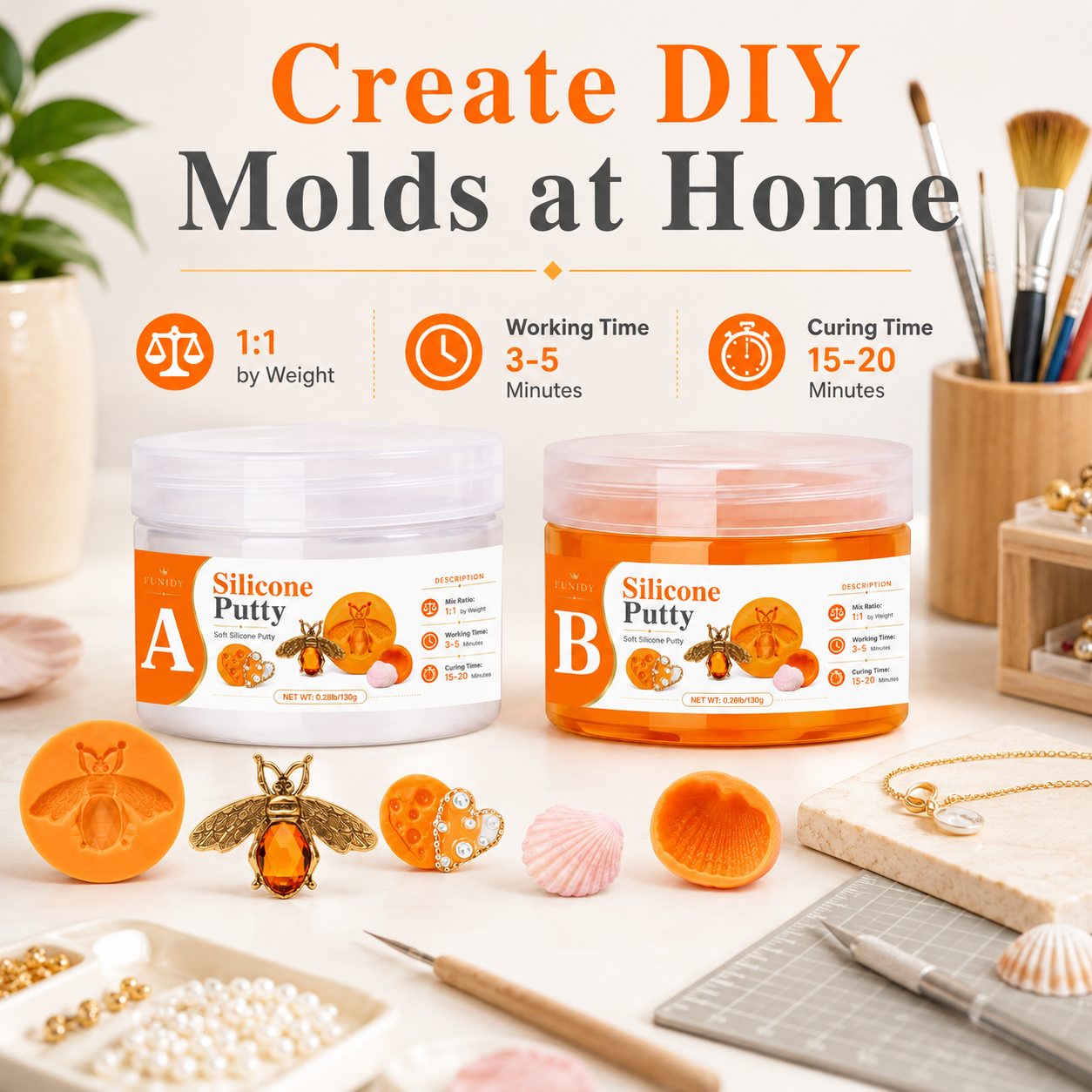 SILICONE PUTTY Making Kit, Fas - đánh giá và giá Candle Supplies Kit