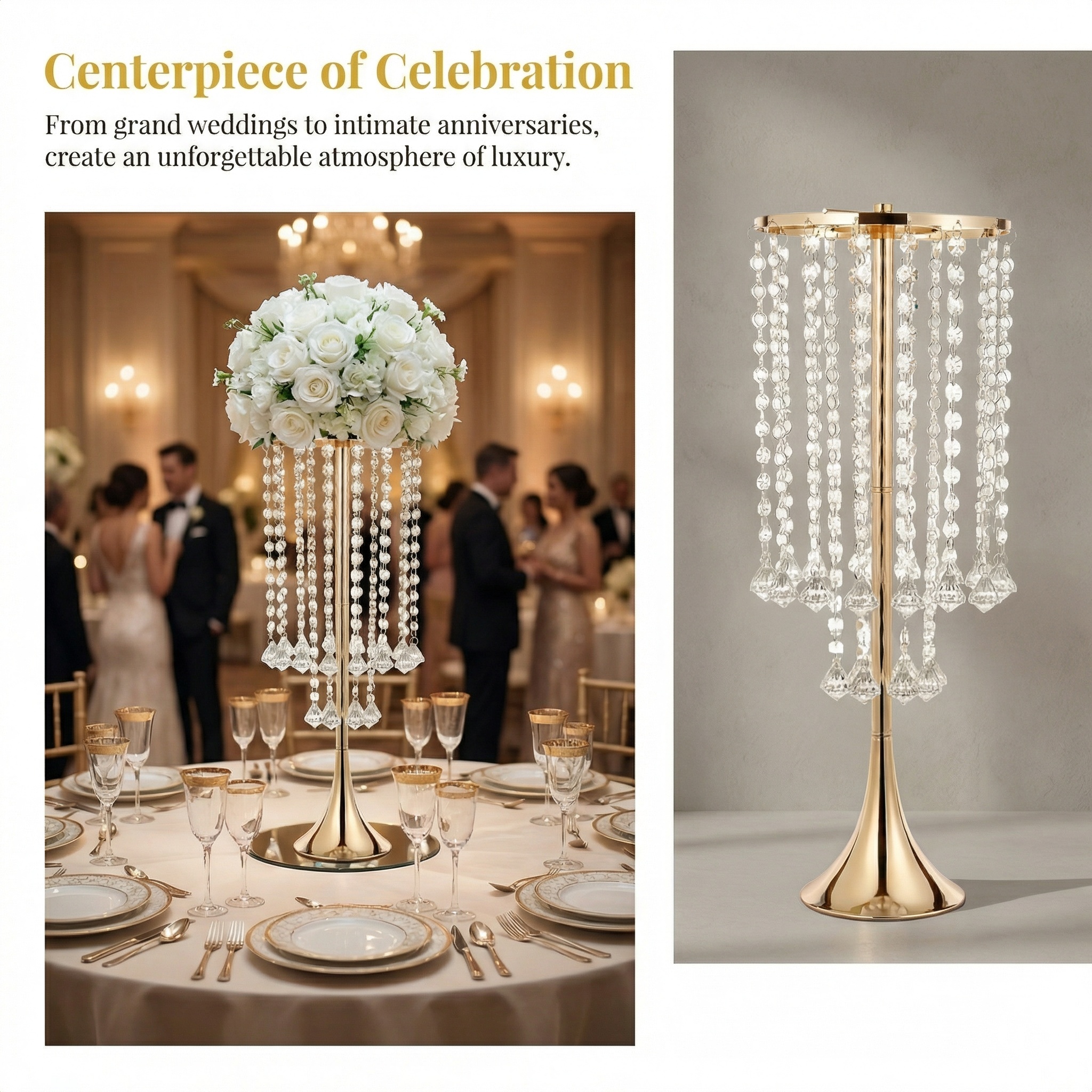 2/10pcs Luxury Crystal Flower  - đánh giá và giá Candle Supplies Luxury