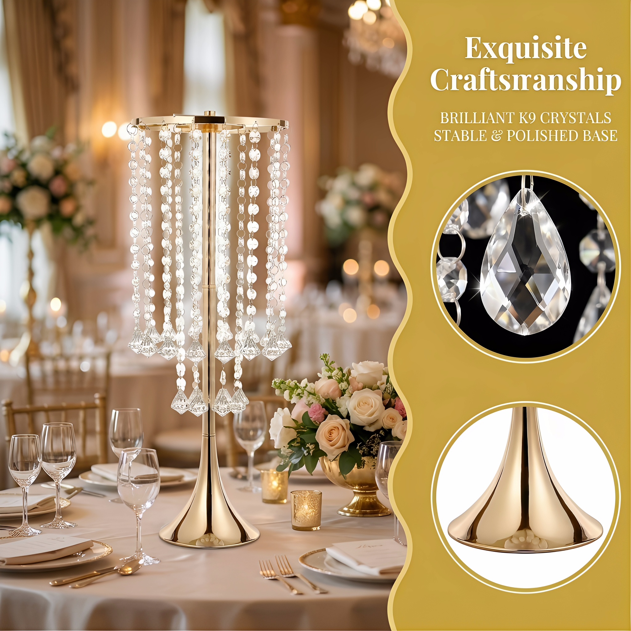 2/10pcs Luxury Crystal Flower  - đánh giá và giá Candle Supplies Luxury