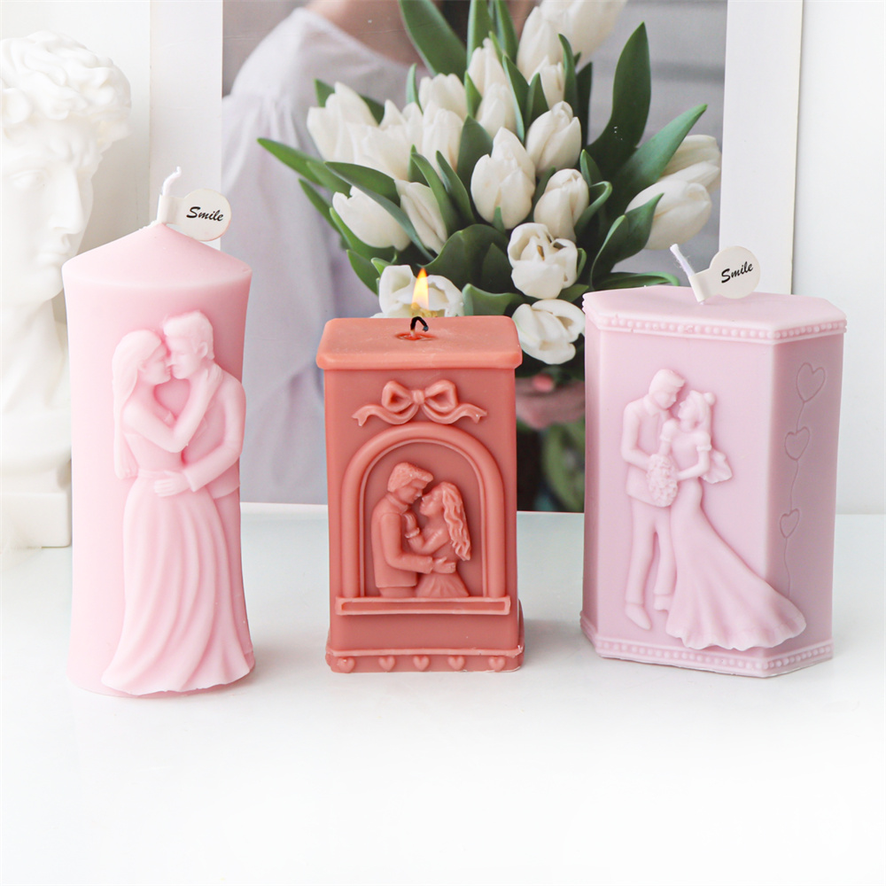 Man and Woman Pillar Silicone  - đánh giá và giá Candle Supplies Kit