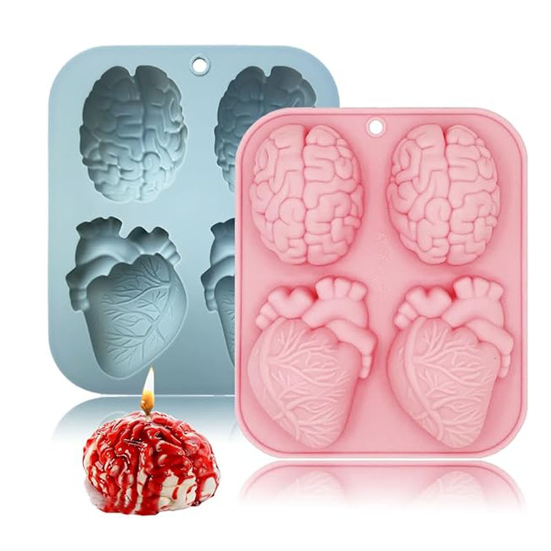 Human Brain And Heart Silicone - đánh giá và giá Candle Making Supplies Usa