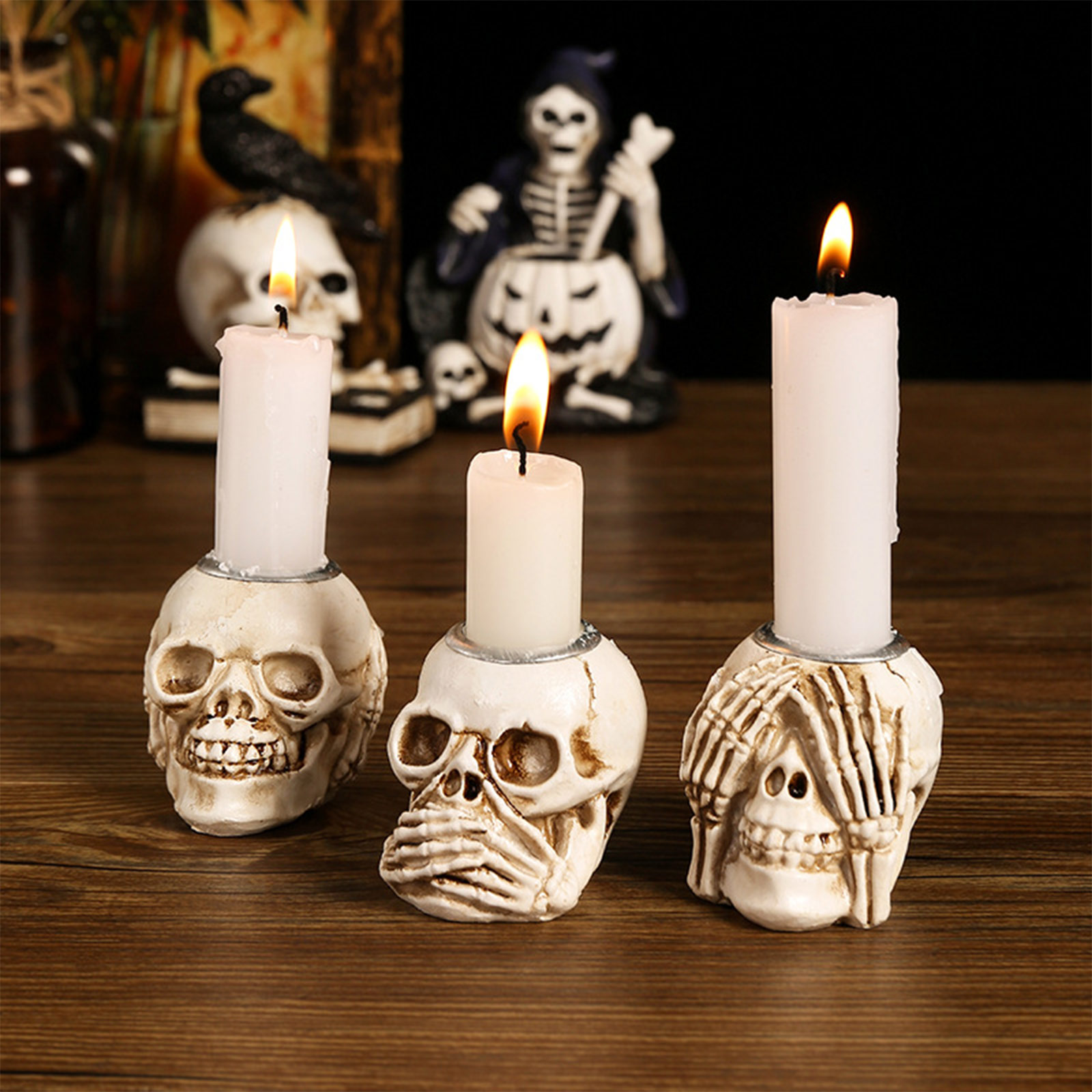 Halloween Skull Candle Holder  - đánh giá và giá Candle Supplies Europe