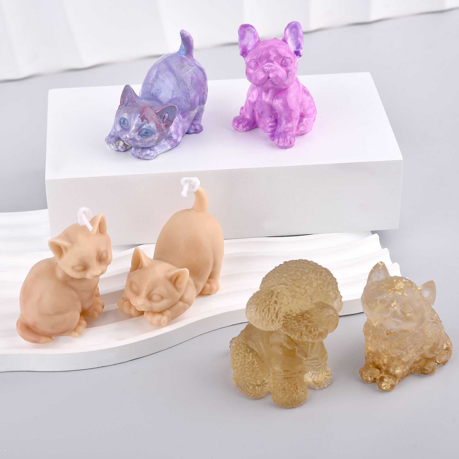 3D Dogs Cats Silicone Mold For - đánh giá và giá Candle Making Supplies Usa