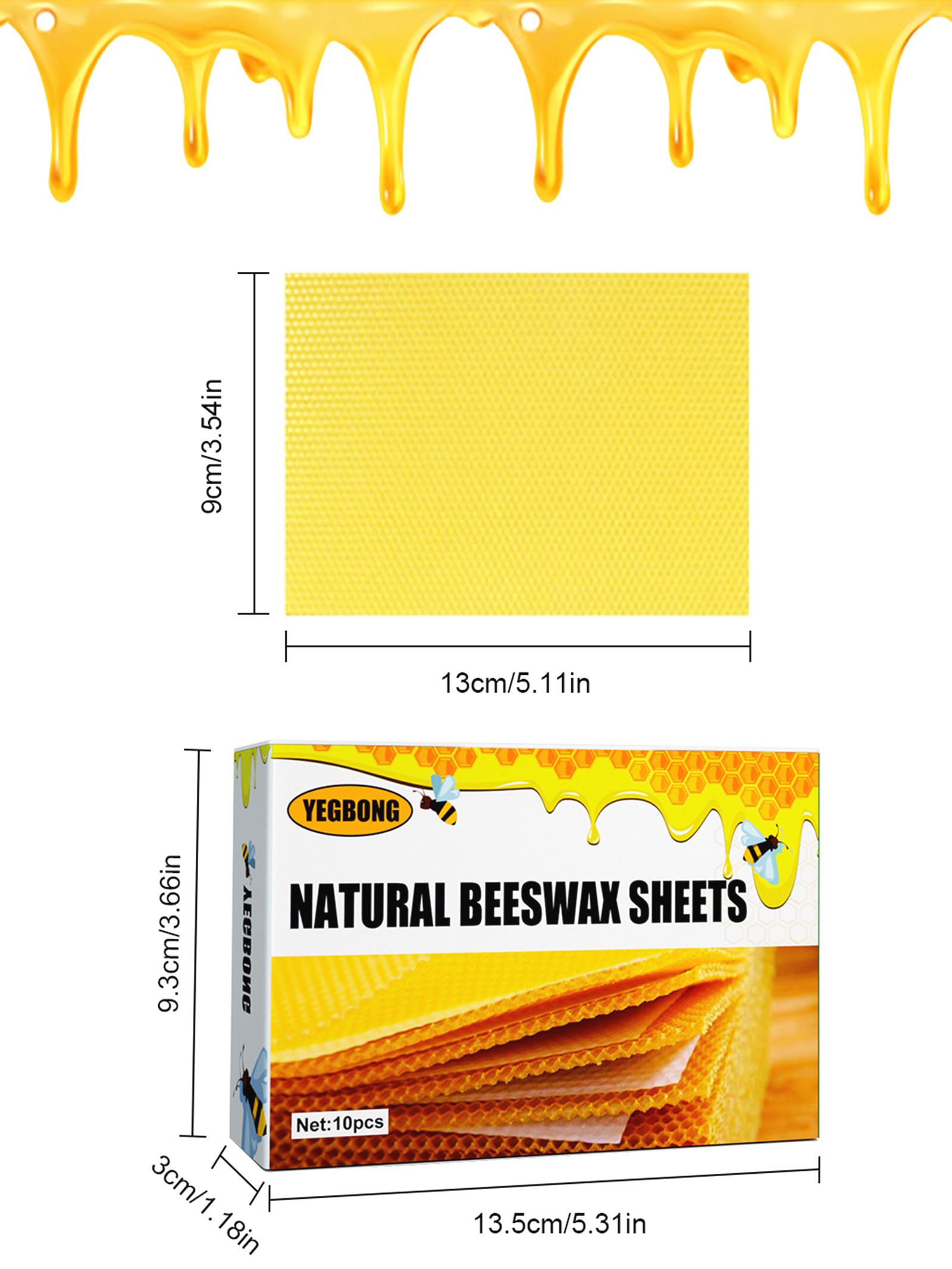 10Pcs Natural Honeycomb Bee Wa - đánh giá và giá Candle Making Supplies Usa