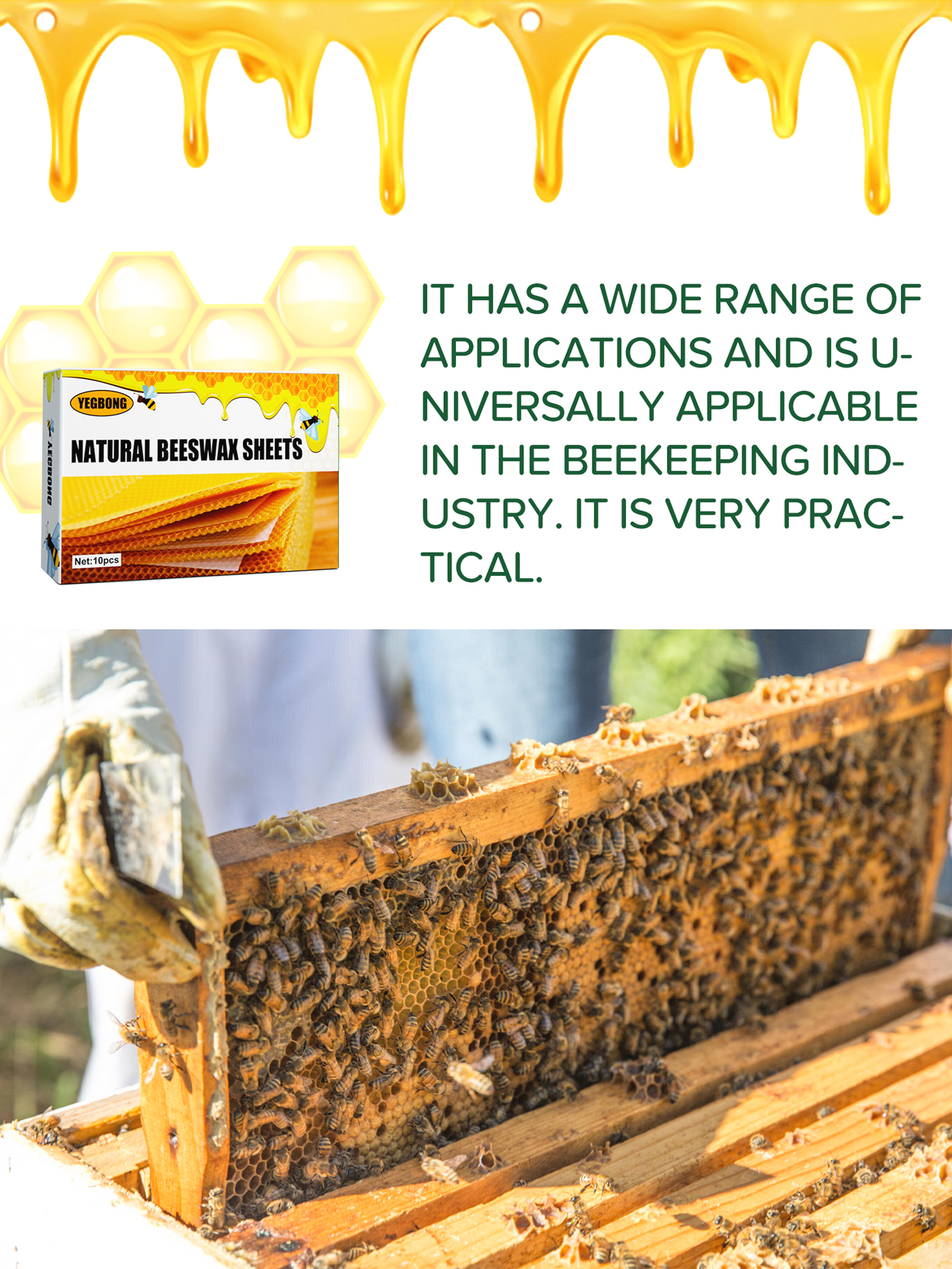 10Pcs Natural Honeycomb Bee Wa - đánh giá và giá Candle Making Supplies Usa