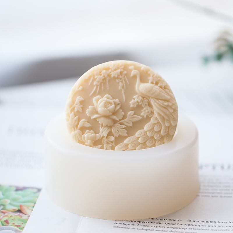 Peacock Flower Pattern Silicon - đánh giá và giá Candle Making Supplies Usa