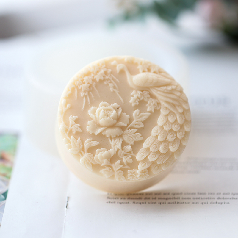 Peacock Flower Pattern Silicon - đánh giá và giá Candle Making Supplies Usa