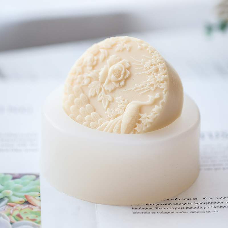 Peacock Flower Pattern Silicon - đánh giá và giá Candle Making Supplies Usa