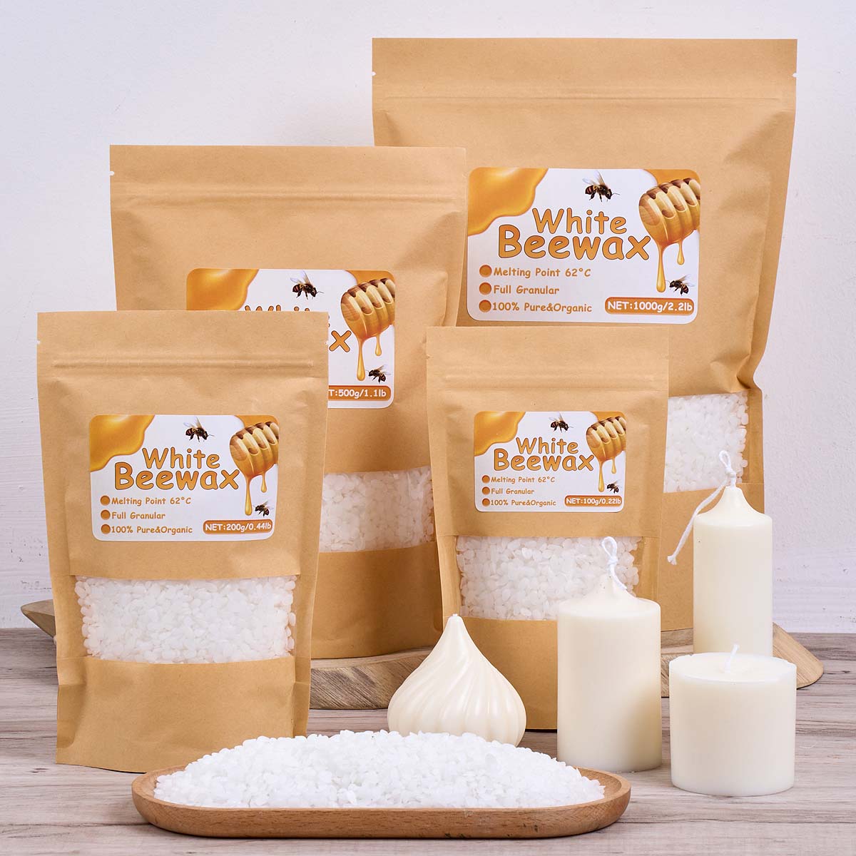 1000g White Beeswax DIY Candle - đánh giá và giá Candle Making Supplies Usa