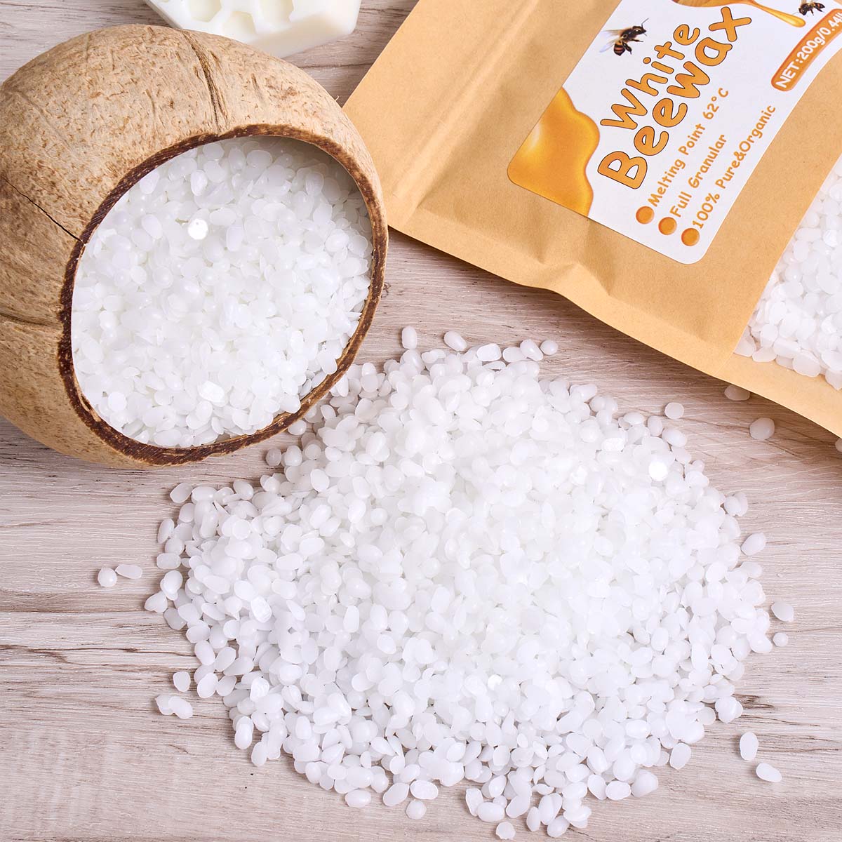 1000g White Beeswax DIY Candle - đánh giá và giá Candle Making Supplies Usa